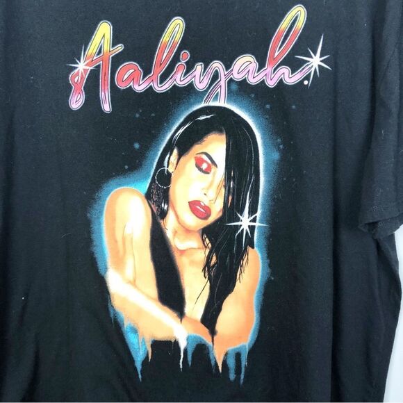 AALIYAH | Graphic Rap Tee Artist Musician Modern Shirt Unisex Size 2XL - Picture 3 of 6
